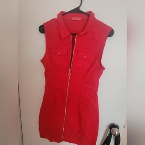 Roma Studio L-(XL) Red Zip up Dress Pre-owned